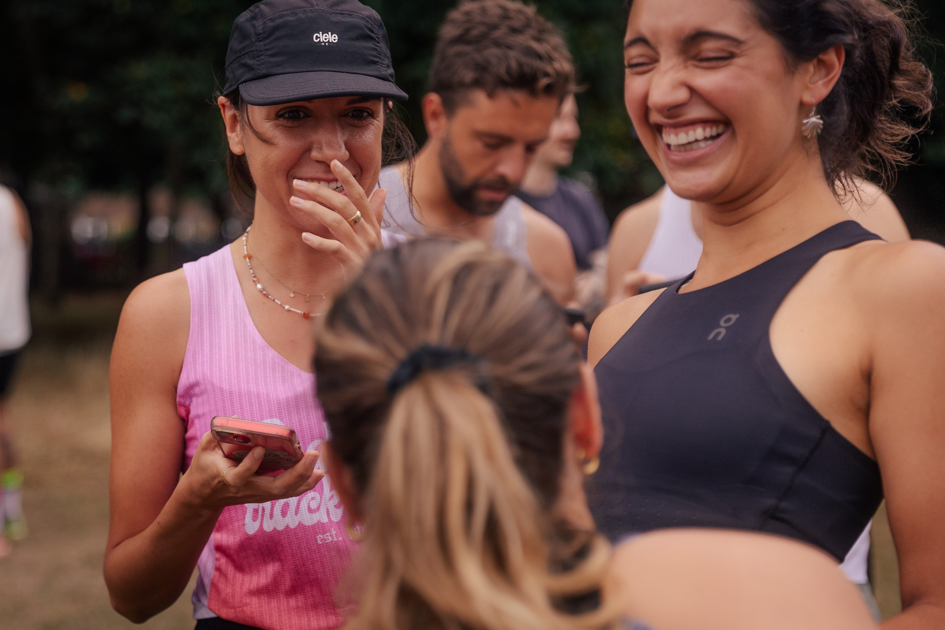 Photograph from a Stash event — runners together after the race.